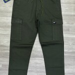 Black letter Cotton Jogger Cargo Pant