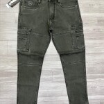 Black Letter Cargo Jeans Pant