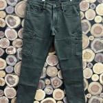 Black Letter Cargo Jeans Pant