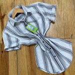 S Squere Mock Leno Half sleeve shirt