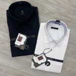logoff embroidery linen shirt
