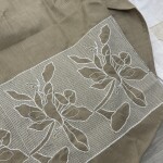 logoff embroidery linen shirt