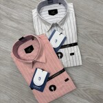 logoff cotton oxford stripes shirt