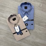 logoff cotton oxford stripes shirt