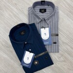 logoff cotton oxford stripes shirt
