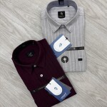 logoff cotton oxford stripes shirt