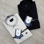 logoff cotton oxford stripes shirt