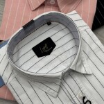 logoff cotton oxford stripes shirt