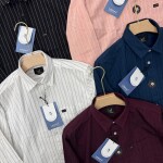 logoff cotton oxford stripes shirt