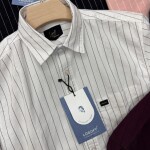 logoff cotton oxford stripes shirt