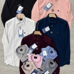 logoff cotton oxford stripes shirt