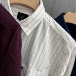 logoff cotton oxford stripes shirt