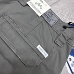 wood machine front zip cargo cotton pant