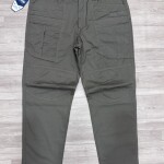 wood machine front zip cargo cotton pant