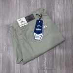 wood machine front zip cargo cotton pant