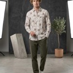 logoff premium cotton printed shirt