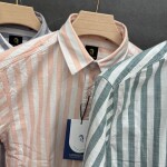 logoff linen stripes shirt