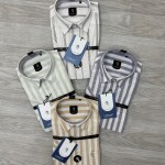 logoff linen stripes shirt