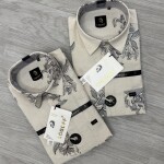 logoff linen printed shirt