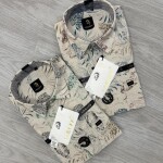 logoff linen printed shirt
