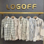 logoff linen printed shirt