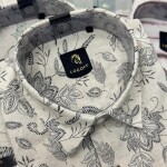 logoff linen printed shirt