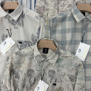 logoff linen printed shirt