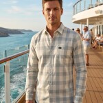 logoff linen printed shirt