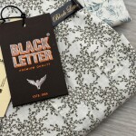 black letter half sleeve big size linen printed shirt