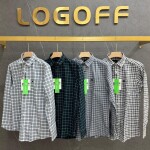 logoff cotton oxford checks shirt