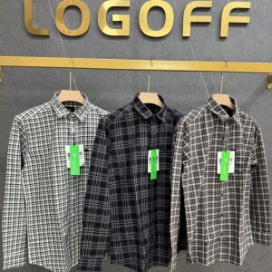 logoff cotton oxford checks shirt