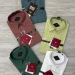 black letter half sleeve linen plain shirt