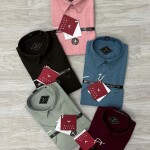 black letter half sleeve linen plain shirt