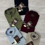 black letter half sleeve linen plain shirt