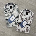 logoff half sleeve cotton printed shirt