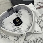logoff half sleeve cotton printed shirt
