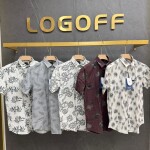 logoff half sleeve cotton printed shirt