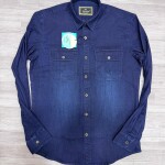 wood machine denim shirt