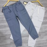 black letter cargo jogger cotton pant