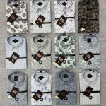 black letter linen printed shirt