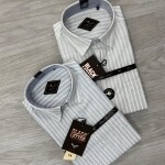 black letter linen printed shirt