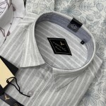 black letter linen printed shirt