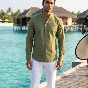 black letter full sleeve kurtha shirt