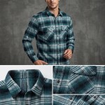 logoff brushing twill checks double pocket shirt