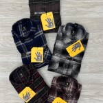 logoff brushing twill checks double pocket shirt