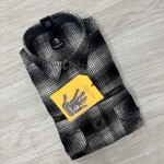 logoff brushing twill checks double pocket shirt