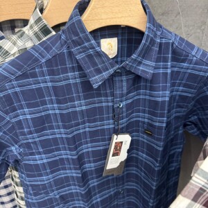 logoff half sleeve cotton oxford checks shirt