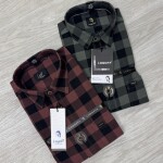 logoff full sleeve cotton oxford checks shirt