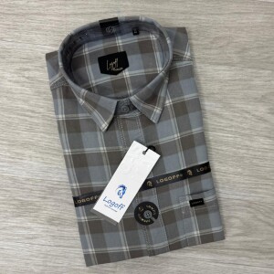 logoff full sleeve cotton oxford checks shirt