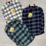 logoff brushing twill checks shirt